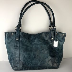 Frye Teal Leather Shoulder Bag